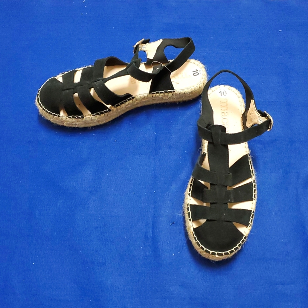 Macarena Black Flatform Gladiator Espadrilles Sandal, Size Various - Picture 4 of 10